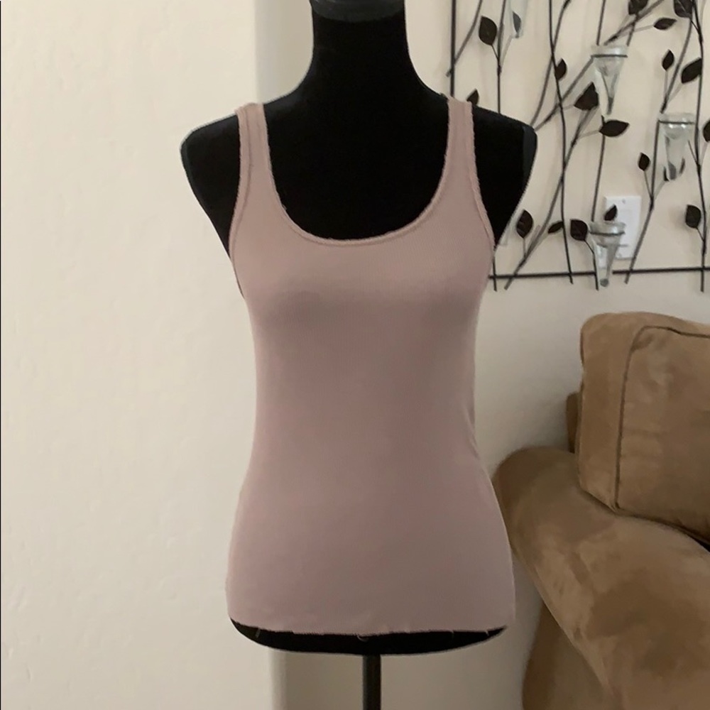 Tilly’s Taupe Rustic Frayed Tank Top Size Medium